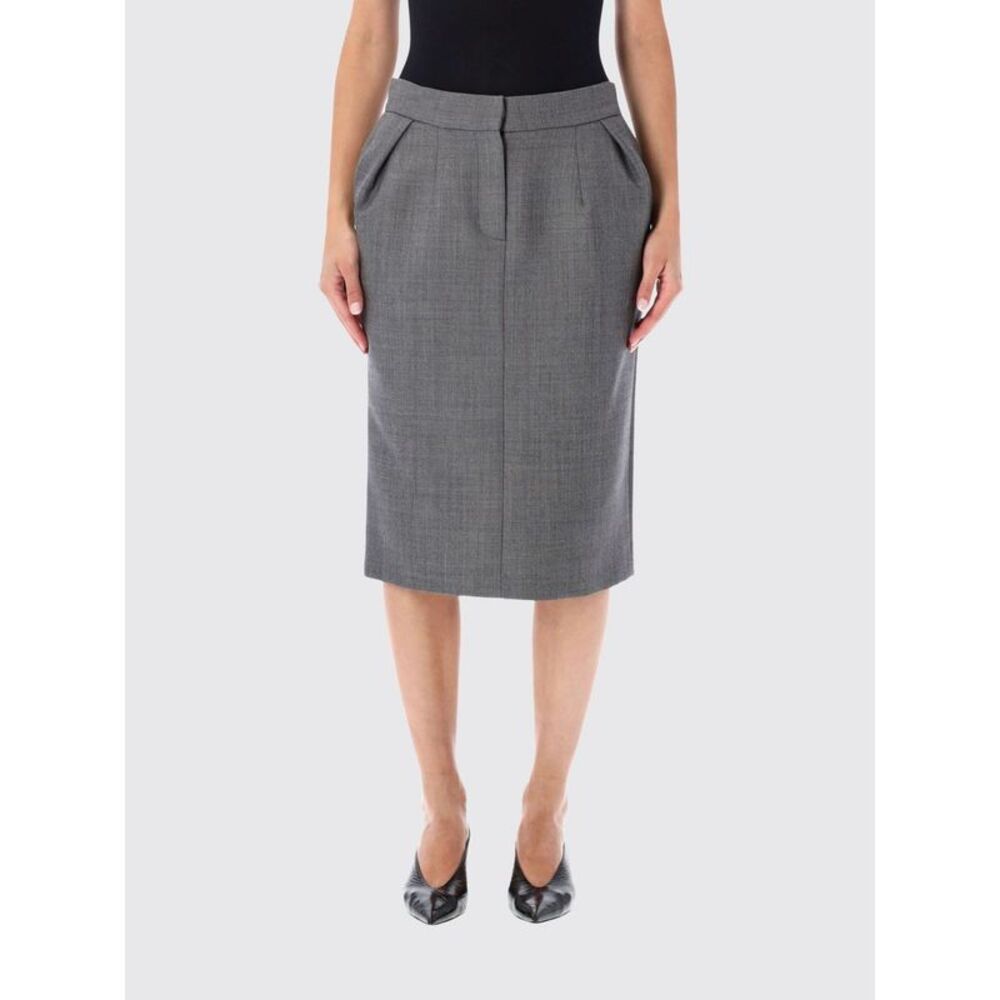 Magda Butrym Women Pure Wool Midi Pencil Skirt Magda Butrym With Back Slit